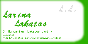 larina lakatos business card
